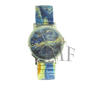 montre bracelet elastique motif style peinture Vincent Van Gogh