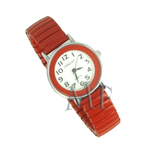 montre bracelet elastique rouge