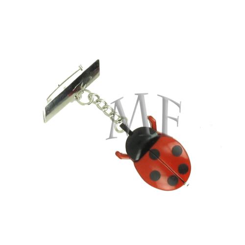 montre broche infirmiere coccinelle rouge