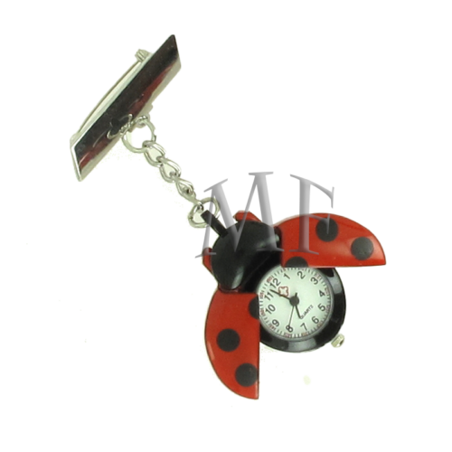 montre porte cle broche coccinelle